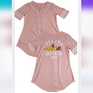 Disney The Lion King Baseball Shirt Size M Pink NWOT Soft Cute 3162-CN